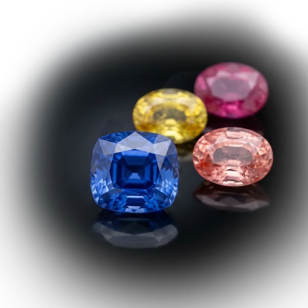A selection of fine Ceylon sapphires from Sri Lanka