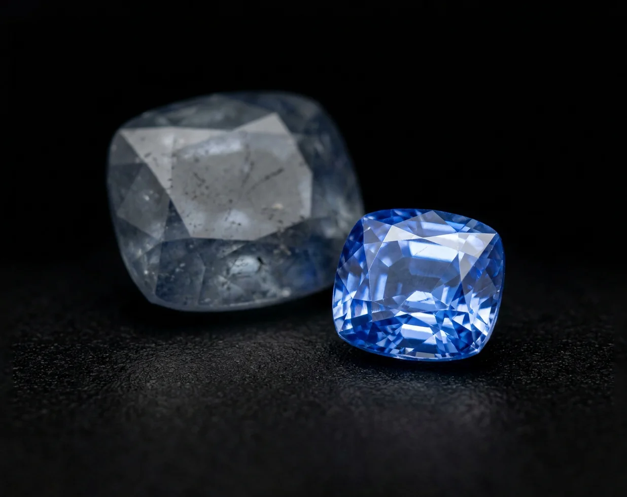 A fine Ceylon blue sapphire, judged on the four Cs of colour, clarity, cut and carat