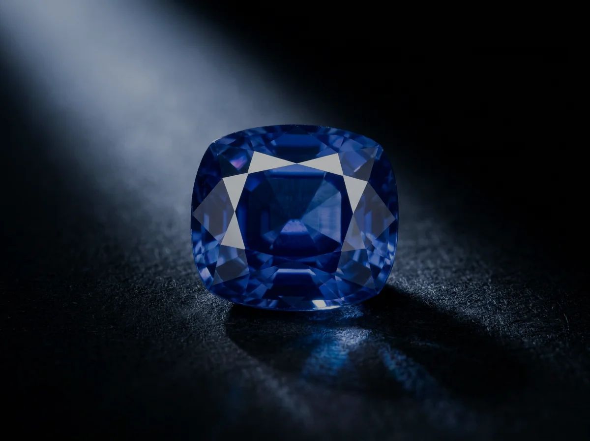 A fine cornflower blue Ceylon sapphire, colour first